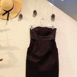 Loft Black cotton eyelets dress